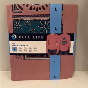 NWT Reel Life Pink Long Sleeve UV Tee